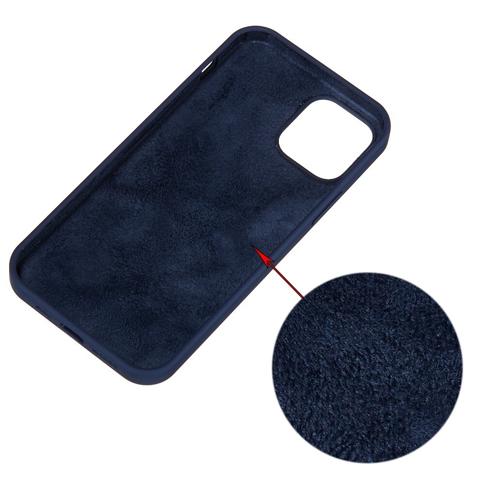 Husa protectie compatibila cu Apple iPhone 11 Pro Liquid Silicone Case Albastru inchis