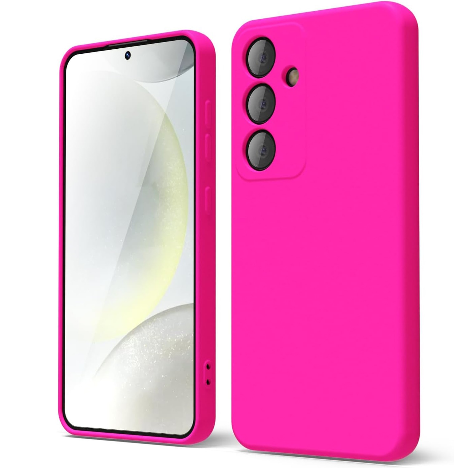 Husa pentru Samsung Galaxy S24 Plus Premium Silicon Daden®, Protectie Camera, Antisoc, Calitate Premium, Roz neon