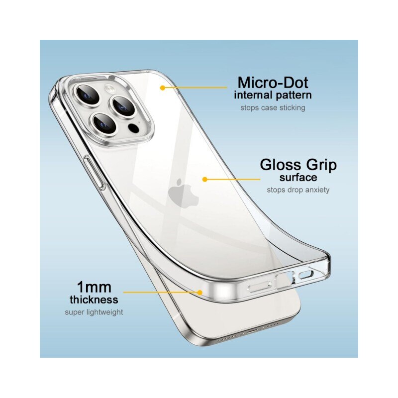 Husa Upzz Slim, Compatibila Cu iPhone 16 Pro Max, Pastreaza Aspectul Original, Transparenta