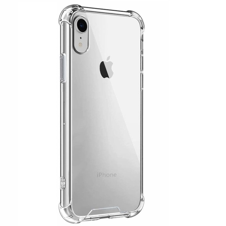 Husa slim transparenta compatibila cu Apple iPhone XR, antisoc, colturi intarite, silicon antialunecare