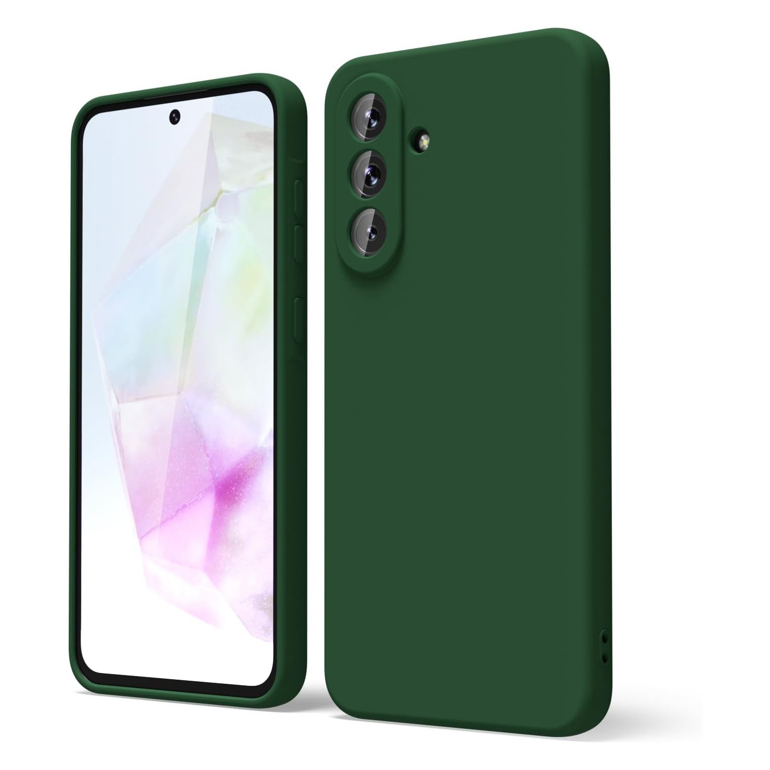 Husa pentru Samsung Galaxy A56 Daden® Silicon Soft, Ultra Slim, Protectie sporita, Interior de microfibra, Verde