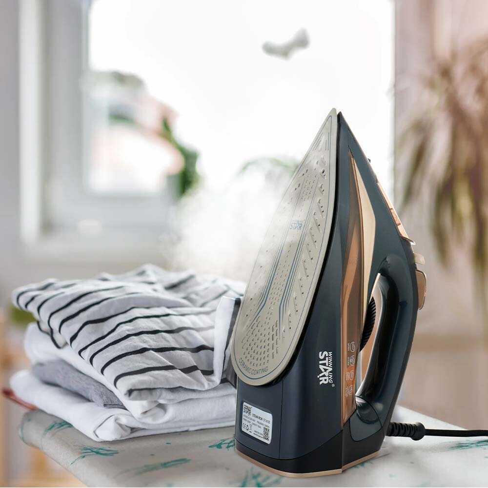 WINNING STAR ST-6100 Fier de călcat cu aburi, 2200W, cu talpă ceramică, funcție 6 în 1