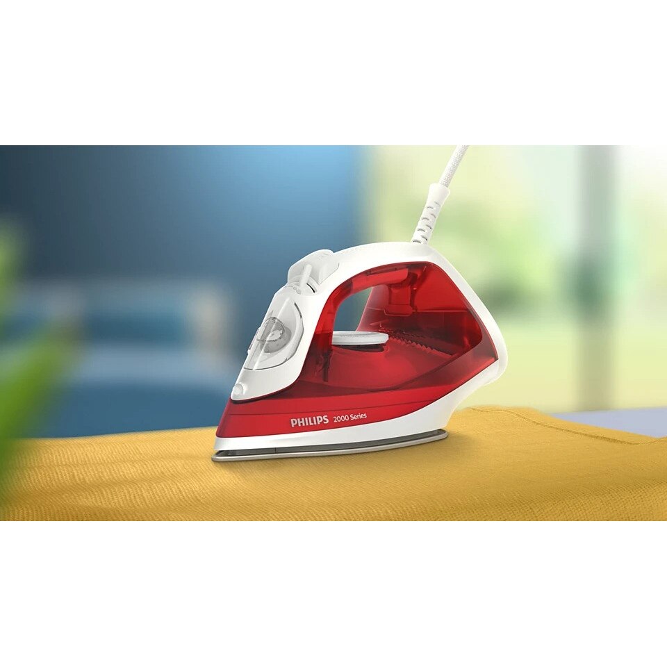 Fier de calcat cu abur, 2000 W, capacitate rezervor 250 ml, 25 g/min, 100 g/min, rosu