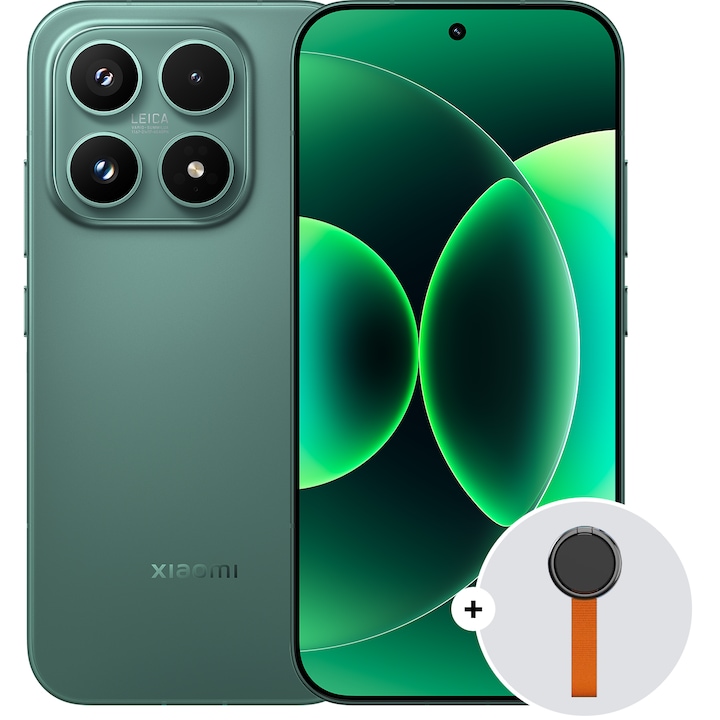 Telefon mobil Xiaomi 17, 5G, 12GB RAM, 512GB ROM, Verde + Woven Strap Ring Stand