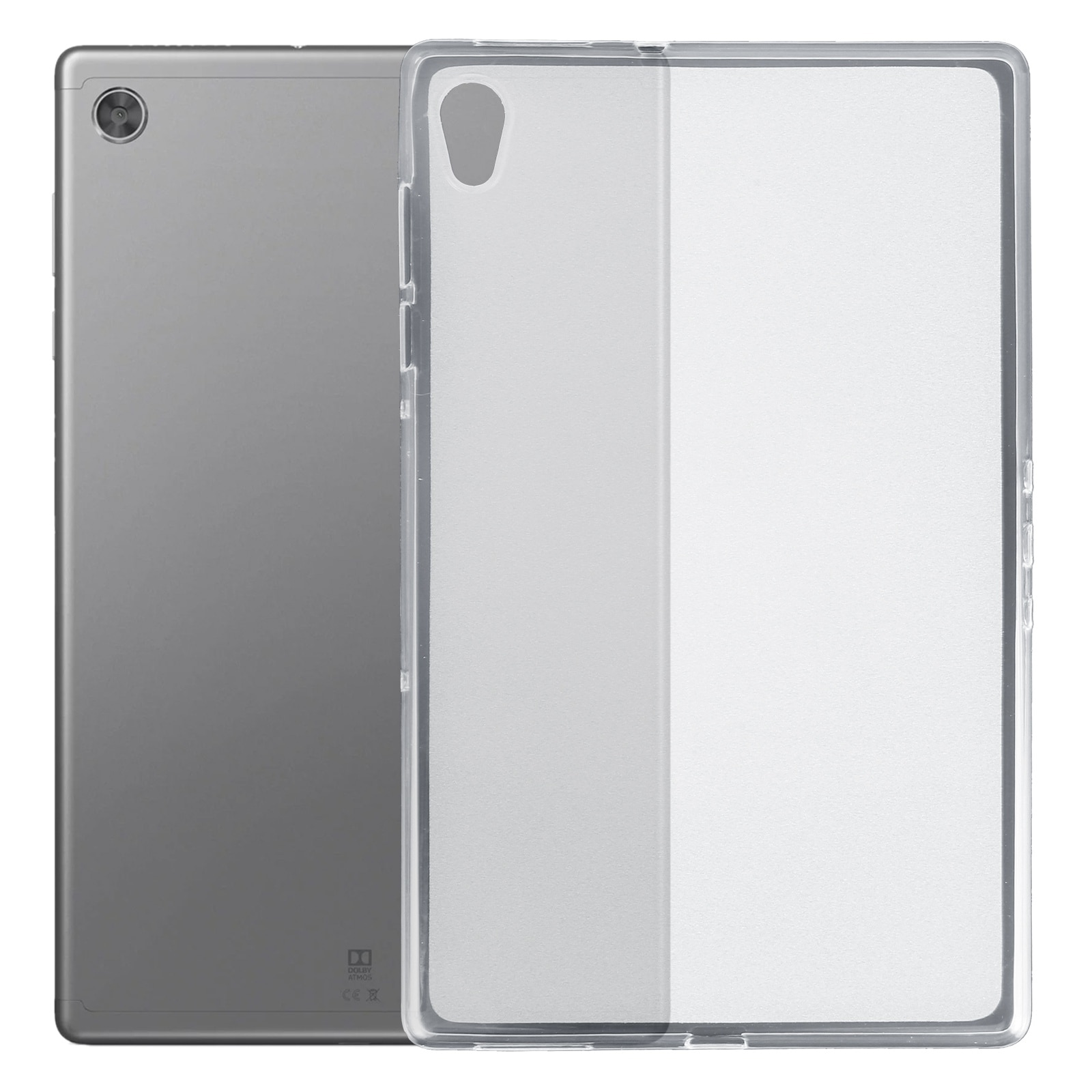 Husa tableta pentru Lenovo Tab M10 HD 2nd Gen / TB-X306FC, material TPU, design transparent mat, margini anti-soc, protectie anti-zgarieturi, albastru inchis