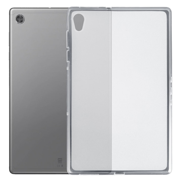 Husa tableta pentru Lenovo Tab M10 HD 2nd Gen / TB-X306FC, material TPU, design transparent mat, margini anti-soc, protectie anti-zgarieturi, albastru inchis