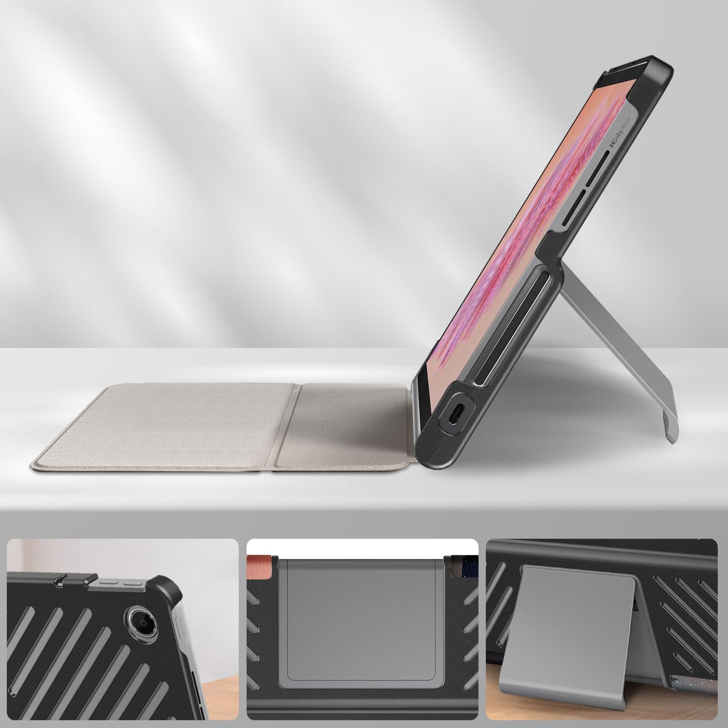 Husa Slim Sigloo Smart Cover Trifold pentru Lenovo Tab Plus 11.5" (2024, TB-351/TB-352), Mirror in The Lake