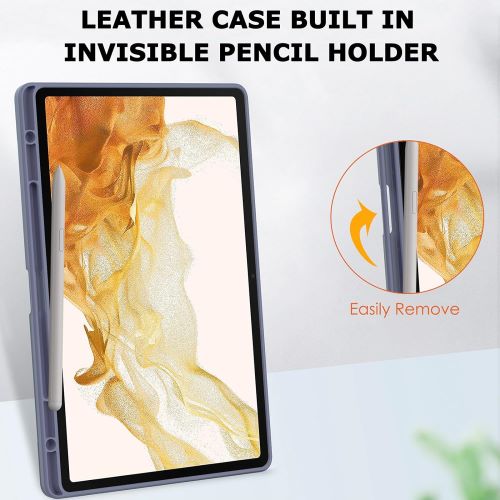 Husa Smart Cover compatibila cu Samsung Galaxy Tab S9 Plus/ S9 FE Plus 12.4inch, Slot Pen, Lavanda, TELGORBCS