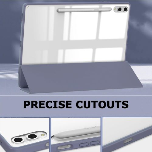 Husa Smart Cover compatibila cu Samsung Galaxy Tab S9 Plus/ S9 FE Plus 12.4inch, Slot Pen, Lavanda, TELGORBCS