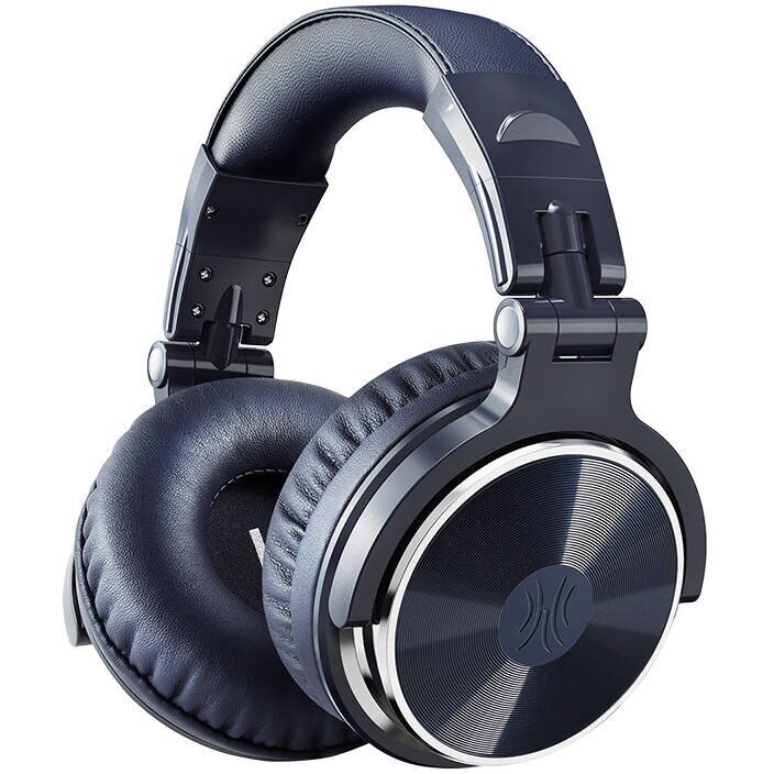Casca OneOdio cu fir detasabil, tip over ear, utilizare profesionala, DJ, conectare prin Jack 3.5 mm | Jack 6.35 mm, difuzor 50 mm, impedanta 32 Ohm, albastru inchis, "Pro10-Dark-Blue"