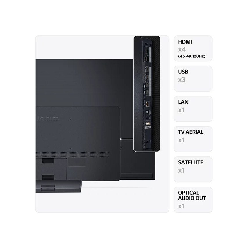 Televizor OLED LG OLED65C34LA, Smart TV 4K UHD, 165 Cm, Negru