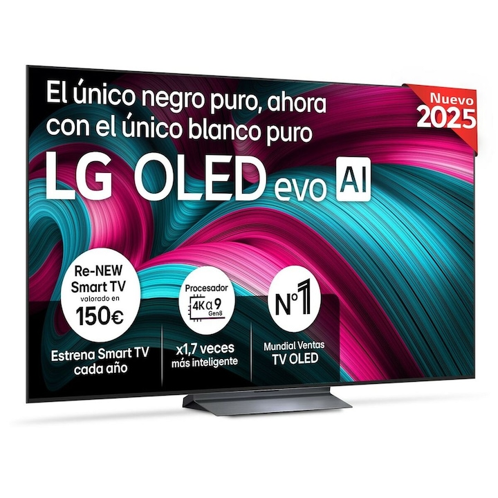 Televizor Smart TV, LG 77C54LA 77", 4K Ultra HD OLED, Negru, 195.6x110.7cm