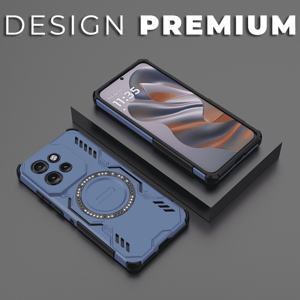 Husa pentru Motorola Edge 50 Neo ArmorMag, Magsafe, Antisoc, Calitate Premium, Protectie Superioara, DaDen, Albastru