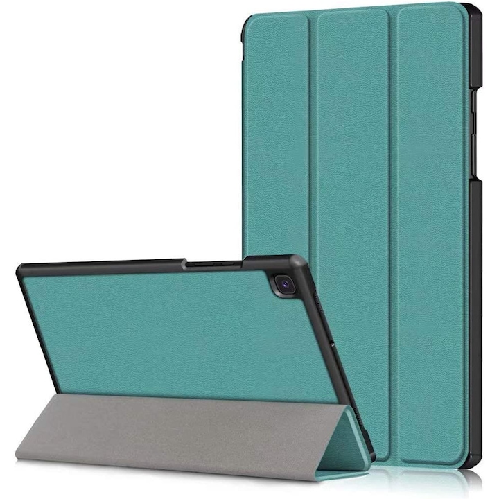 Husa pentru Samsung Galaxy Tab S9 Plus / S9 FE+ 12.4 inch UltraSlim de tip stand, functie sleep/wake-up, Smart Cover, model Green, Sigloo