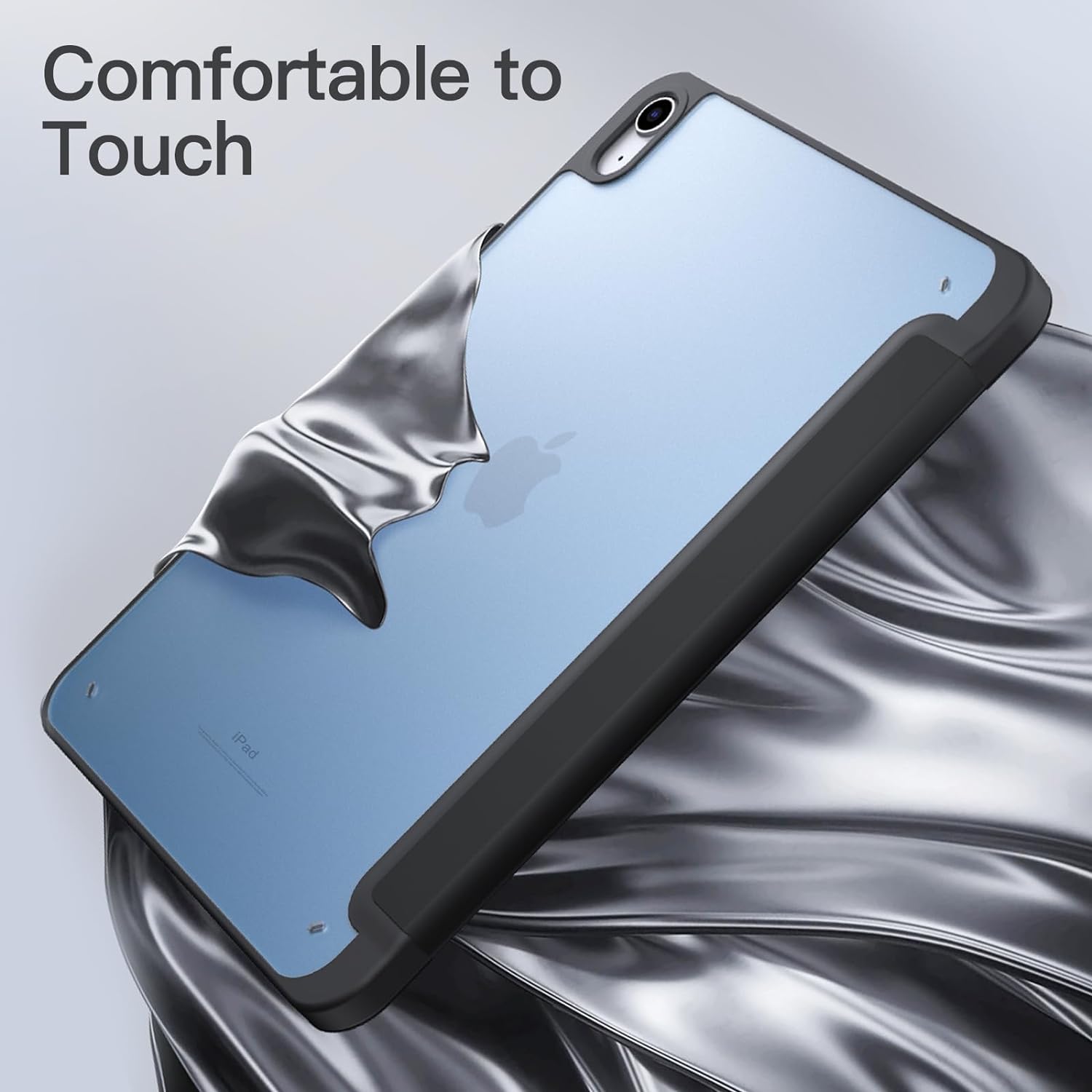 Husa tableta iPad 10 10, 9 inchi, model 2022, generatia a 10-a cu suport pentru creion neagra
