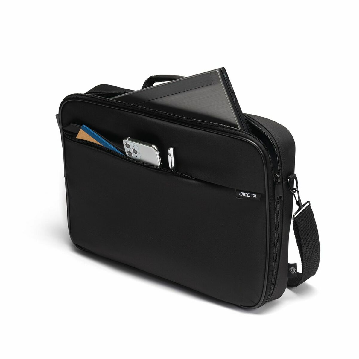 Rucsac laptop Dicota, material reciclat, negru, 35,8cm