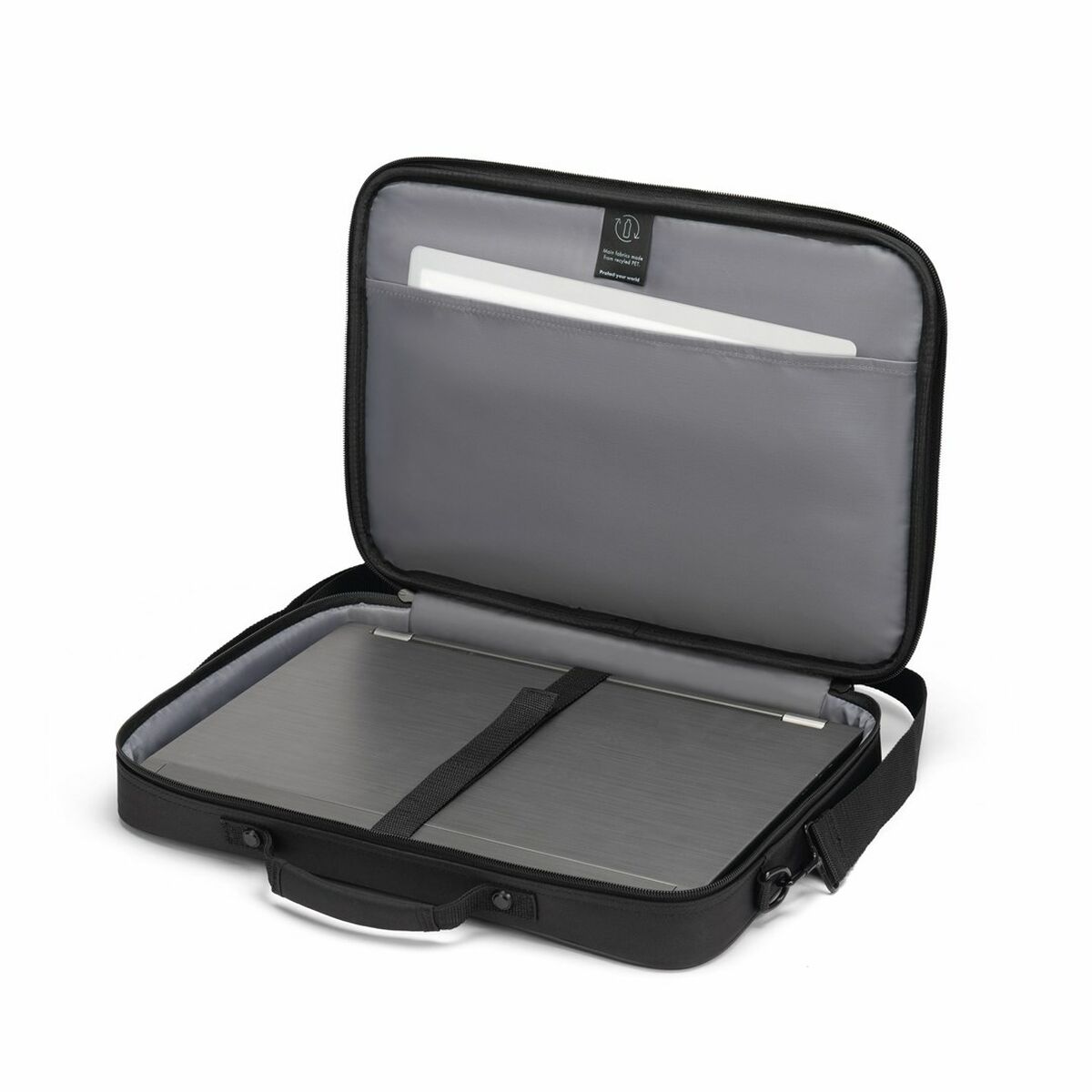 Rucsac laptop Dicota, material reciclat, negru, 35,8cm