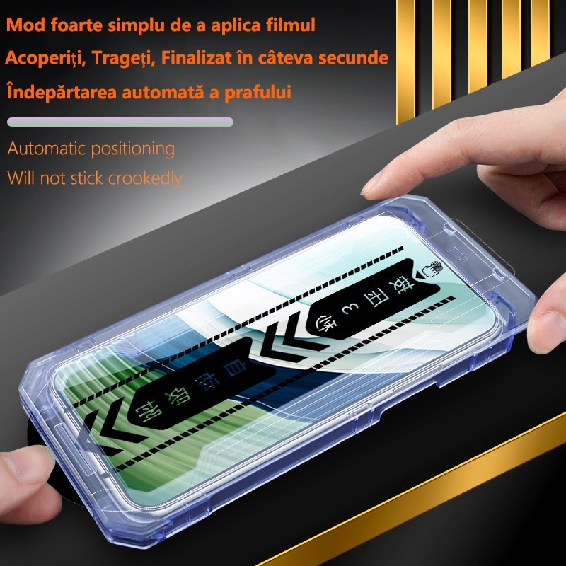 Folii de protectie telefoane, HD, Full Cover, Anti Zgarieturi, Anti Socuri, Anti-amprenta, Nu se va lipi stramb, Pentru Samsung Galaxy A55/Galaxy A35, Vine cu un dispozitiv simplu de instalare pentru o pozitionare precisa