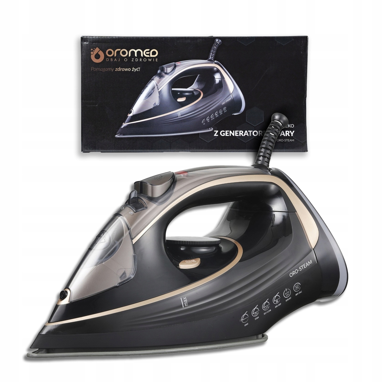 Fier de calcat cu generator de abur ORO-STEAM, 3200W, 45g/min, 350ml