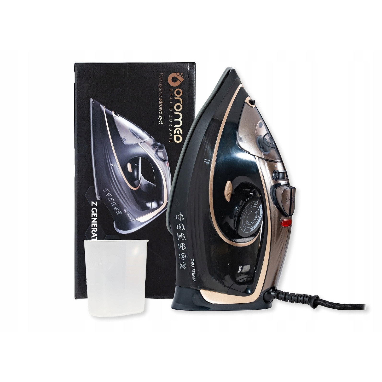 Fier de calcat cu generator de abur ORO-STEAM, 3200W, 45g/min, 350ml