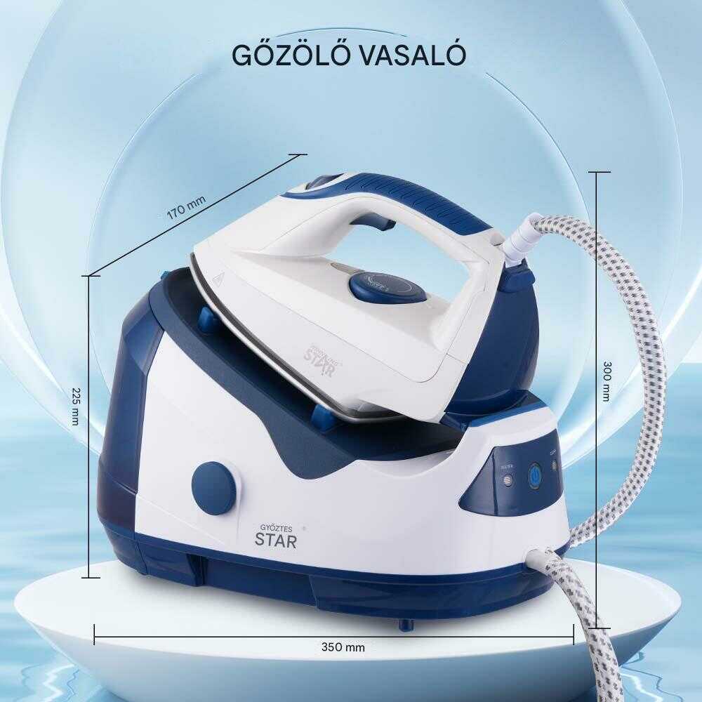 WINNING STAR ST-6128 Stație de Călcat cu Aburi, 2200W, Rezervor de 1.3L, Funcție de Autocurățare