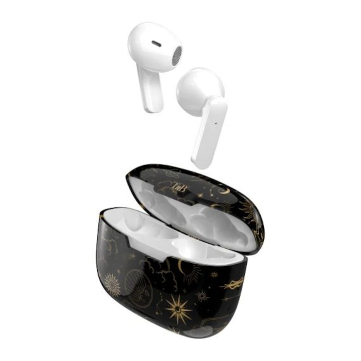 Tnb xclusiv'- tws astro earphones with charging case - black and gold