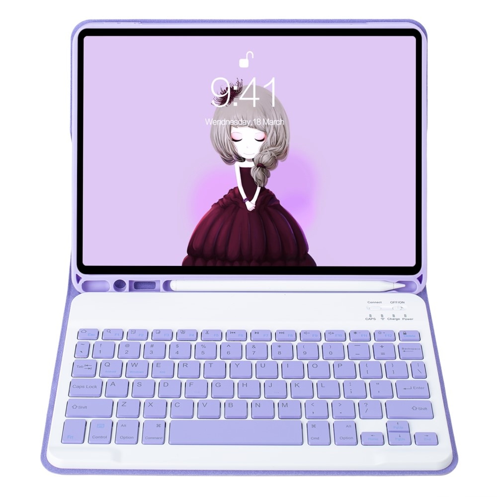 Husa cu tastatura Bluetooth pentru iPad 11 2025 A16 (generatia a 11-a) / iPad 10.9 2022 (generatia a 10-a), violet